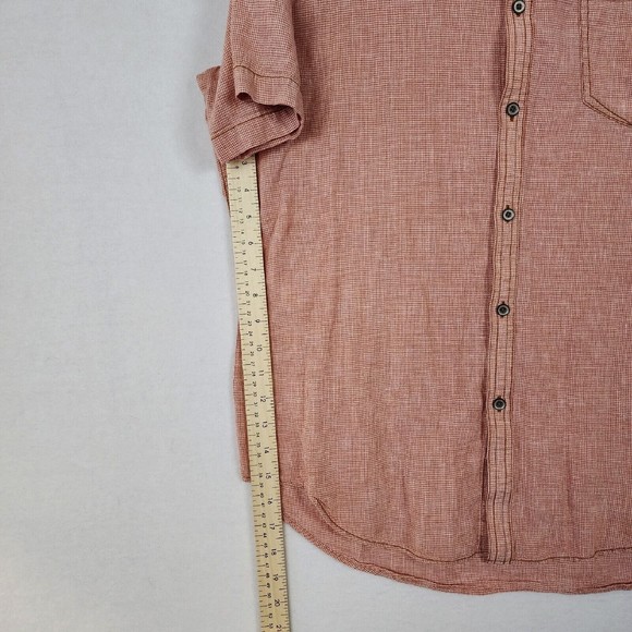 Cooper Jones Supply Linen Cotton Casual Button Down Rust Orange Size Large - Picture 7 of 7